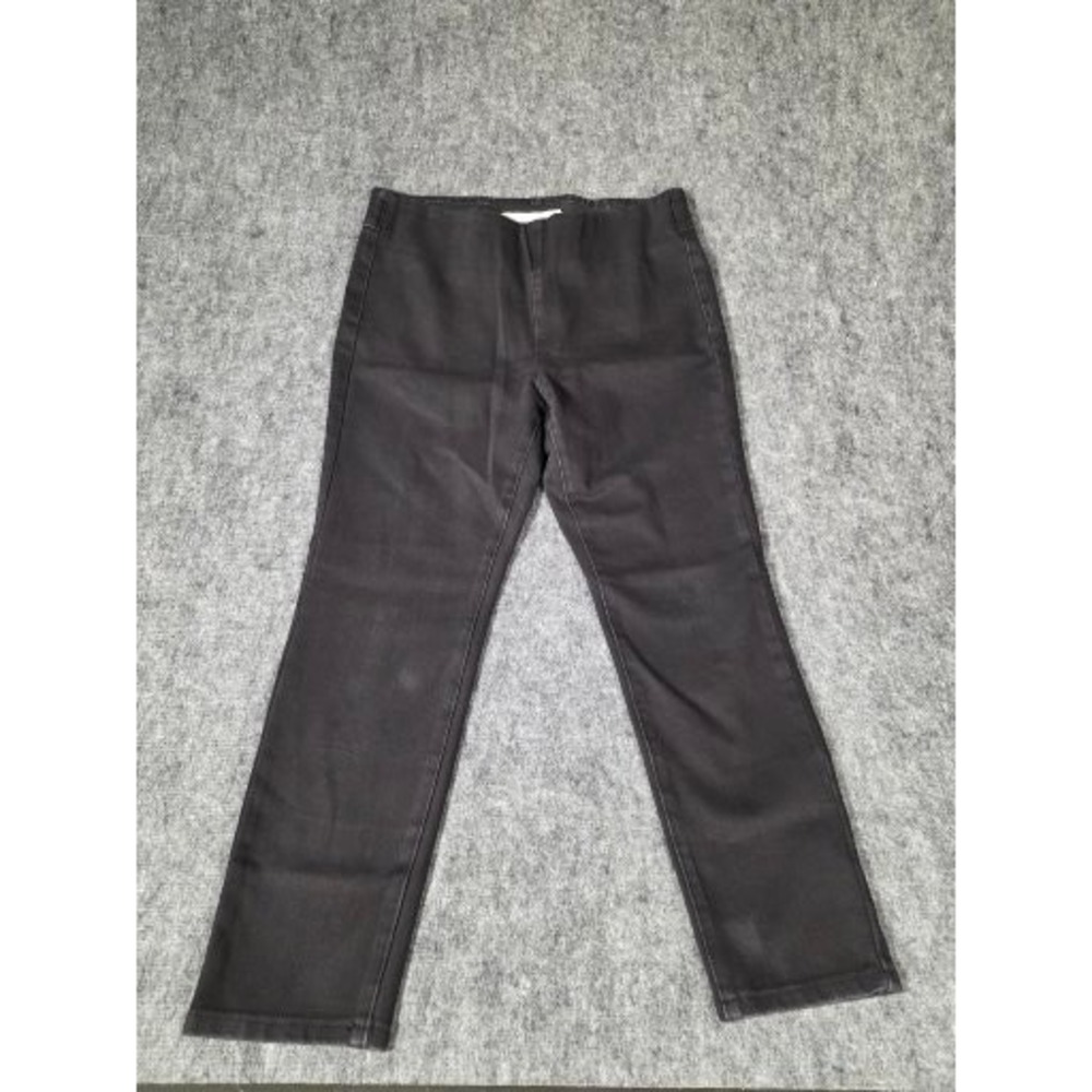 Soft Surroundings Pants Womens Medium M Black Stretch Pull On Ankle Slim Trouser